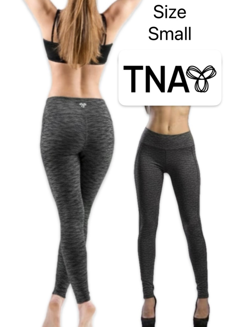 TNA Heathered Gray Leggings • Size Small